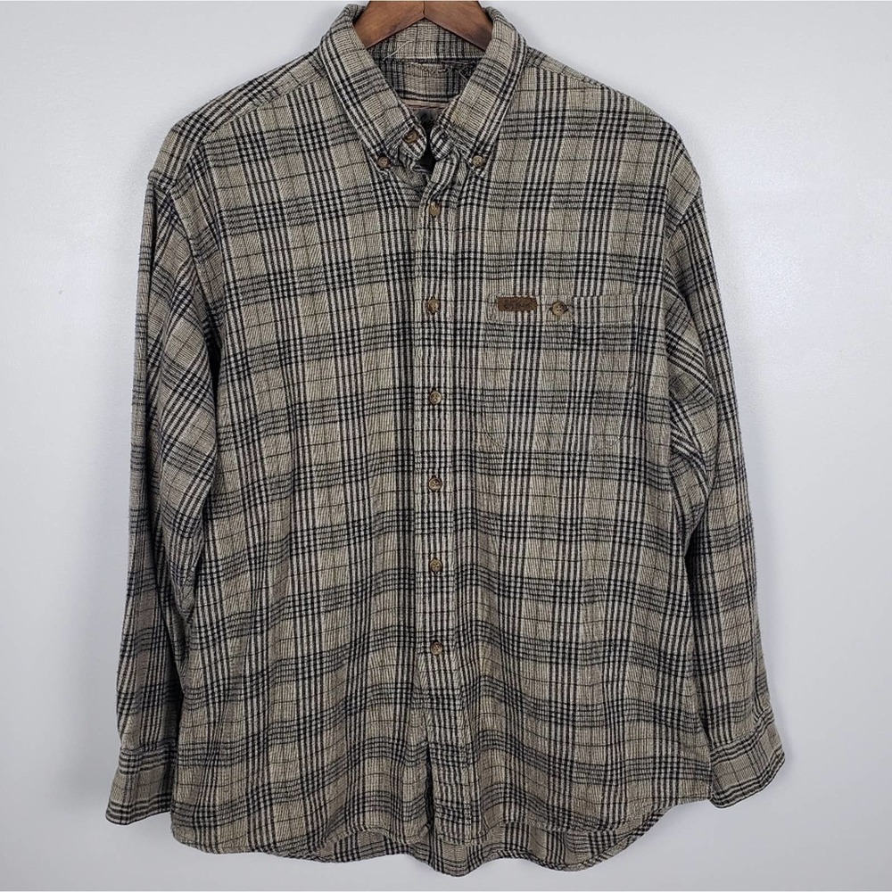 Woolrich flannel plaid button down mens large